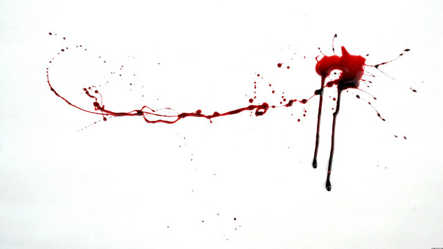Blood splattered object white background free wallpaper for desktop - medium preview image