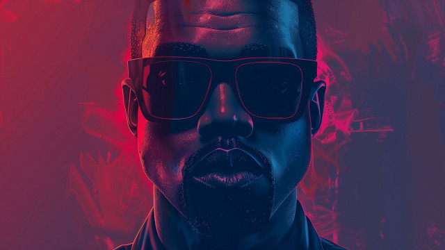 Man sunglasses tie red background free wallpaper for desktop - medium preview image