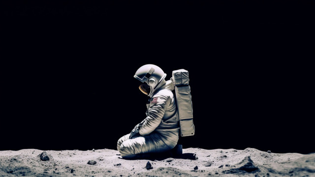 Man spacesuit moon backpack album free wallpaper for desktop - medium preview image