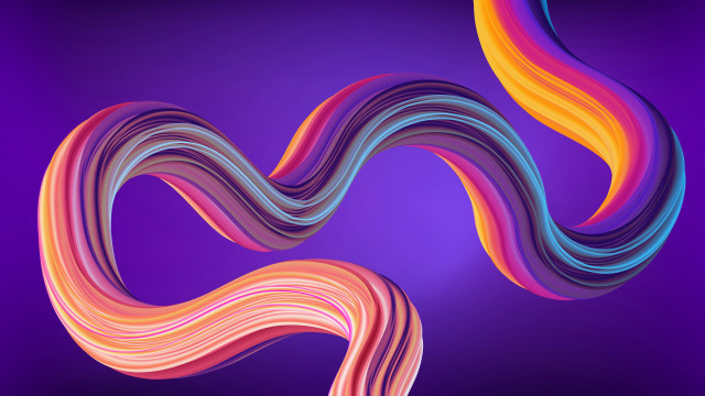 Colorful abstract wavy purple blue free wallpaper for desktop - medium preview image