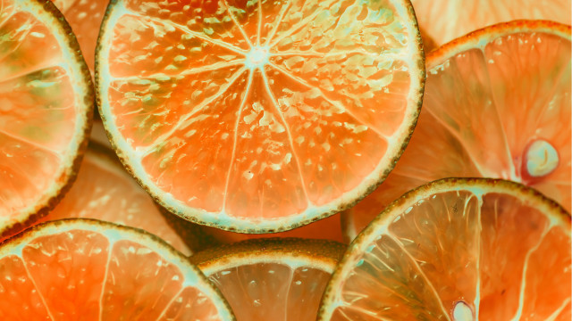 Orange closeup stacked halves water free wallpaper for desktop - medium preview image