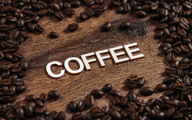 Wooden coffee beans conceptual art free wallpaper for desktop - medium preview image