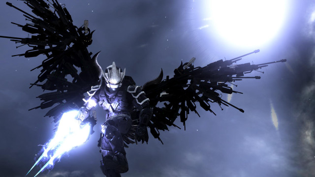 Man bird body holding sword free wallpaper for desktop - medium preview image