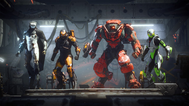 Neon robots cyborg mecha powerarmor free wallpaper for desktop - medium preview image