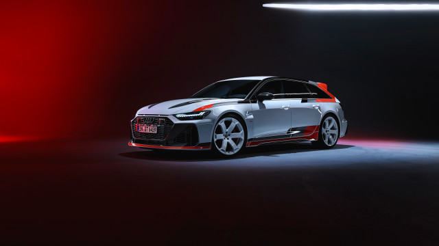 White car red stripes dark free wallpaper for desktop - medium preview image