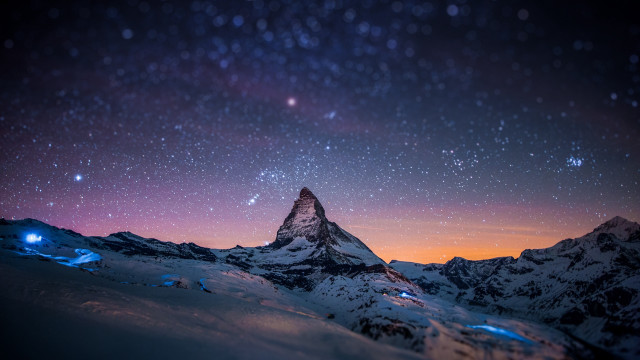 Mountain star filled sky stars #5 free wallpaper for desktop - medium preview image