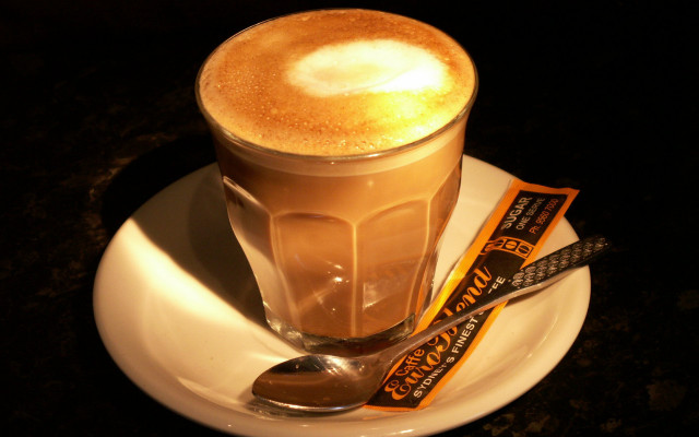 Coffee cup spoon plate morning free wallpaper for desktop - medium preview image