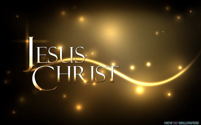 Gold jesus text golden swirl free wallpaper for desktop - medium preview image