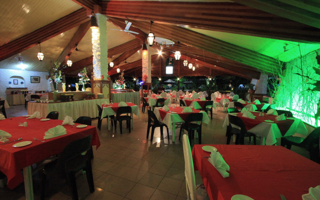 Restaurant red white green lighting free wallpaper for desktop - medium preview image