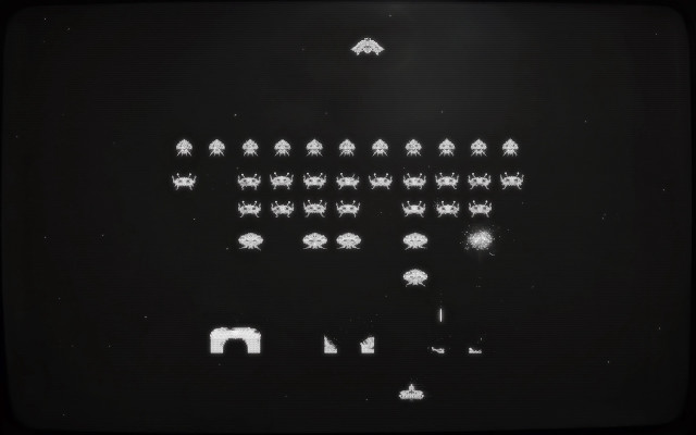 Black white game aurora moon free wallpaper for desktop - medium preview image