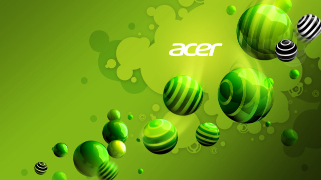 Green balls acer logo gradient free wallpaper for desktop - medium preview image