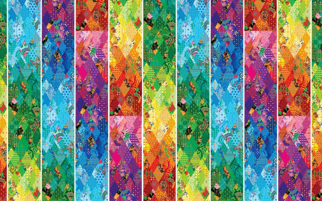 Colorful paint patterns rainbow maximalism free wallpaper for desktop - medium preview image