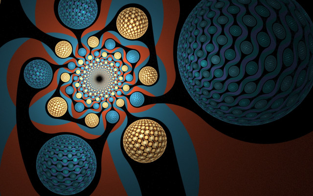 Colorful fractal mandelbrot raytraced generative free wallpaper for desktop - medium preview image