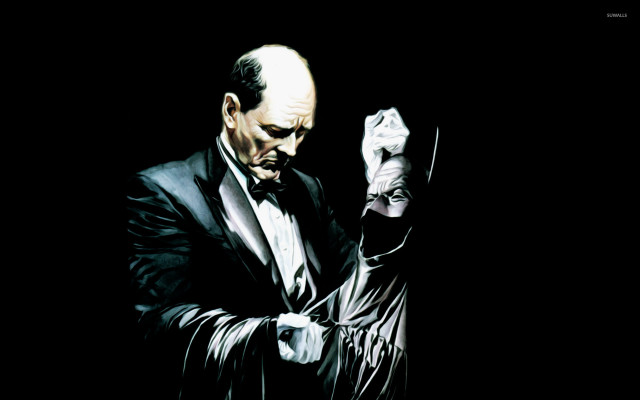 Man tuxedo gun fist raised free wallpaper for desktop - medium preview image