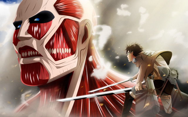 Man sword giant head eren free wallpaper for desktop - medium preview image