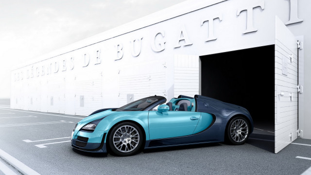 Blue bugatti parking lot white #2 free wallpaper for desktop - medium preview image