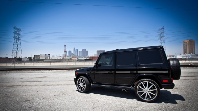 Black mercedes benz dream outdoors free wallpaper for desktop - medium preview image