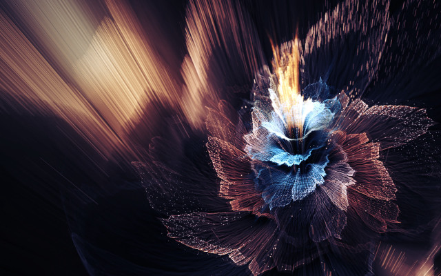 Blue butterfly fireworks galaxy starry free wallpaper for desktop - medium preview image