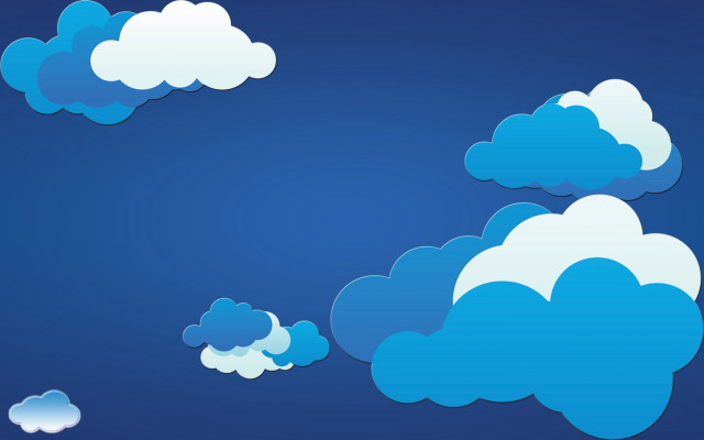 Blue sky clouds conceptual art free wallpaper for desktop - medium preview image