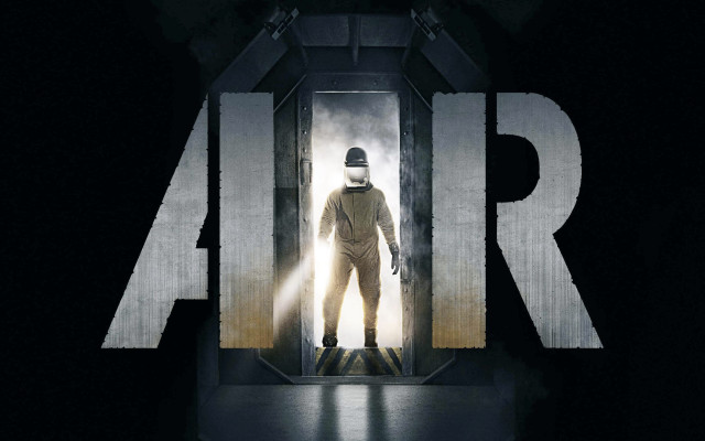 Man space suit doorway backlit free wallpaper for desktop - medium preview image