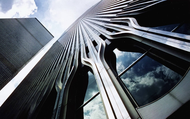 Tall building sky clouds architecture free wallpaper for desktop - medium preview image