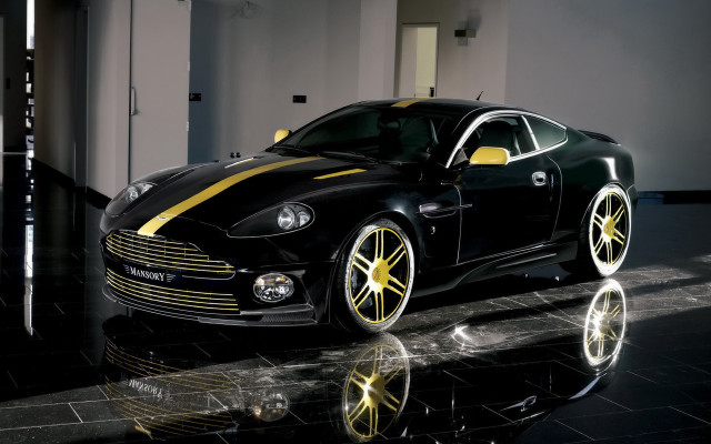 Black yellow car mirror room free wallpaper for desktop - medium preview image