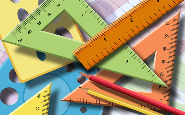 Colored rulers table precisionism golden free wallpaper for desktop - medium preview image