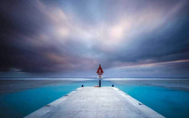 Derold page beach dock sunset free wallpaper for desktop - medium preview image