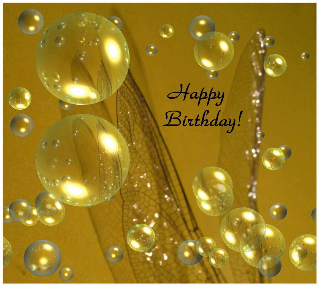 Dragon bubbles happy birthday message free wallpaper for tablet - medium preview image