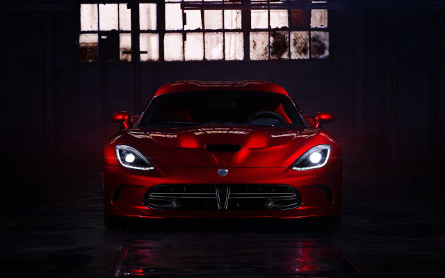 Red sports car dark room #105 free wallpaper for desktop - medium preview image