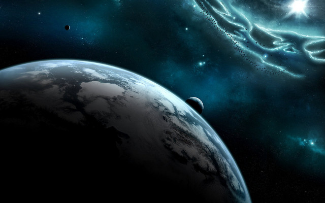 Space planet star cluster matte #4 free wallpaper for desktop - medium preview image