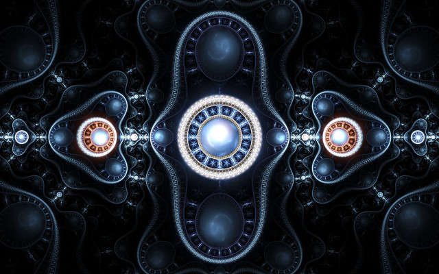 Center light circular abstract illusionism free wallpaper for desktop - medium preview image