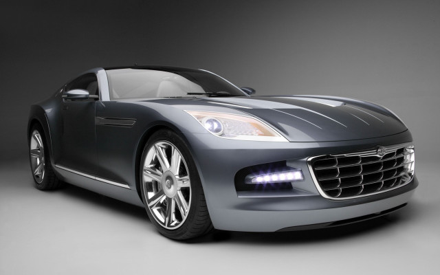 Silver sports car driving photorealism free wallpaper for desktop - medium preview image