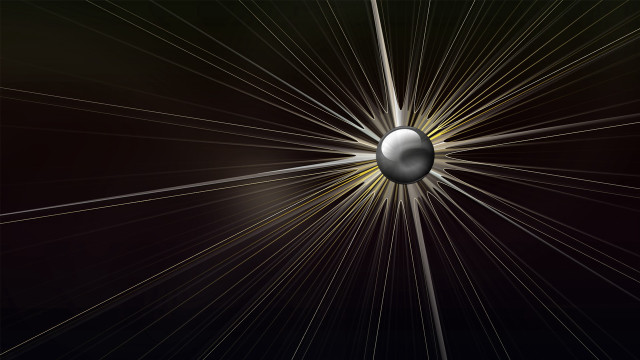 Black white ball lines space free wallpaper for desktop - medium preview image