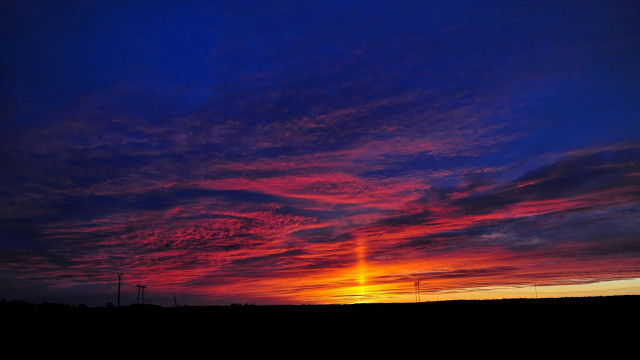 Sunset red blue clouds telephone free wallpaper for desktop - medium preview image
