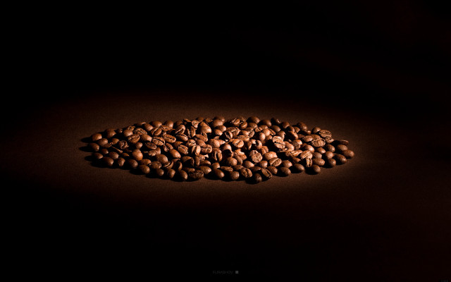 Coffee beans shadow still life free wallpaper for desktop - medium preview image