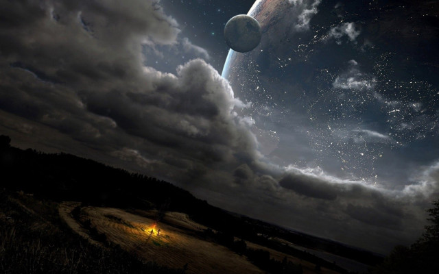 Distant object star background astronaut #2 free wallpaper for desktop - medium preview image