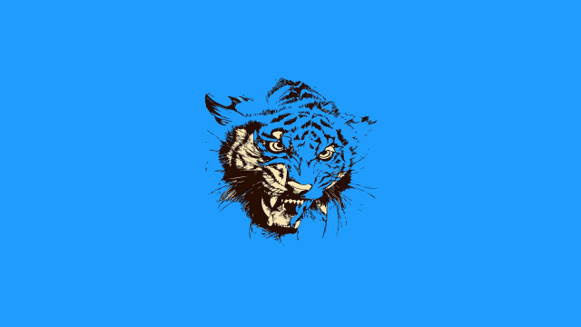 Blue tiger side bengal sky free wallpaper for desktop - medium preview image