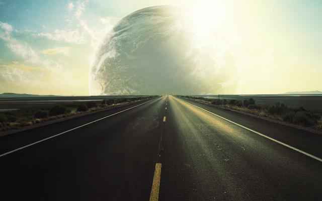 Large object road sky sun free wallpaper for desktop - medium preview image