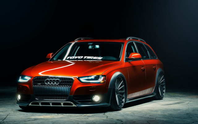 Red car white stripe hood free wallpaper for desktop - medium preview image