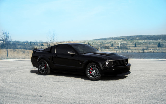 Black mustang lake hill 3d free wallpaper for desktop - medium preview image