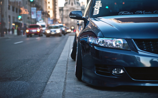 Car street traffic light building free wallpaper for desktop - medium preview image