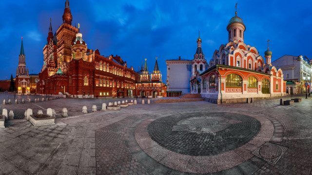 Large building clock tower night #18 free wallpaper for desktop - medium preview image