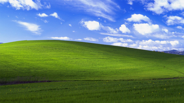 Green field blue sky clouds #93 free wallpaper for desktop - medium preview image