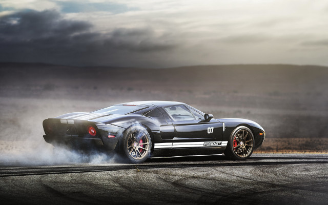 Black sports car smoke cloudy free wallpaper for desktop - medium preview image