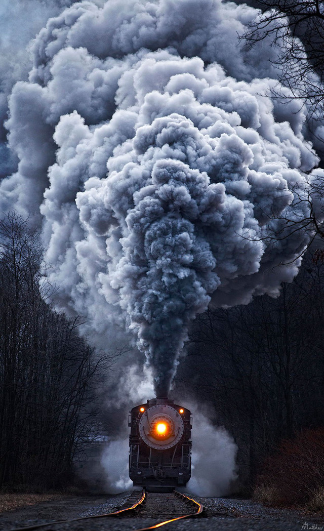 Train smoking bright light traveling free wallpaper for mobile - medium preview image