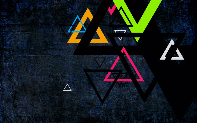 Colorful abstract triangles night sky free wallpaper for desktop - medium preview image