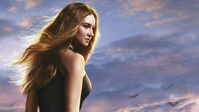 Woman clouds birds panfuturism poster free wallpaper for desktop - medium preview image