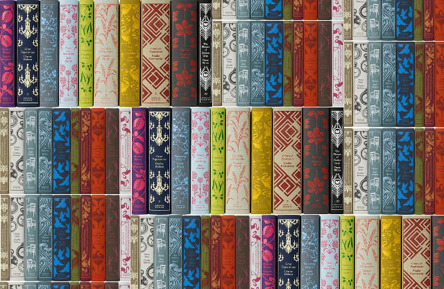 Colorful book wall designs variety free wallpaper for desktop - medium preview image