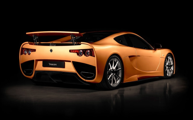Orange sports car dark room #9 free wallpaper for desktop - medium preview image